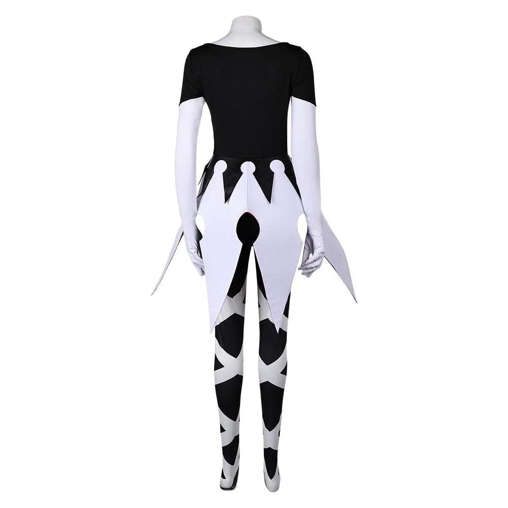 Hazbin Hotel Carmilla Carmine Cosplay Costume Women Black Jumpsuit Party Carnival - Azufun