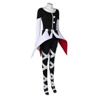 Hazbin Hotel Carmilla Carmine Cosplay Costume Women Black Jumpsuit Party Carnival - Azufun