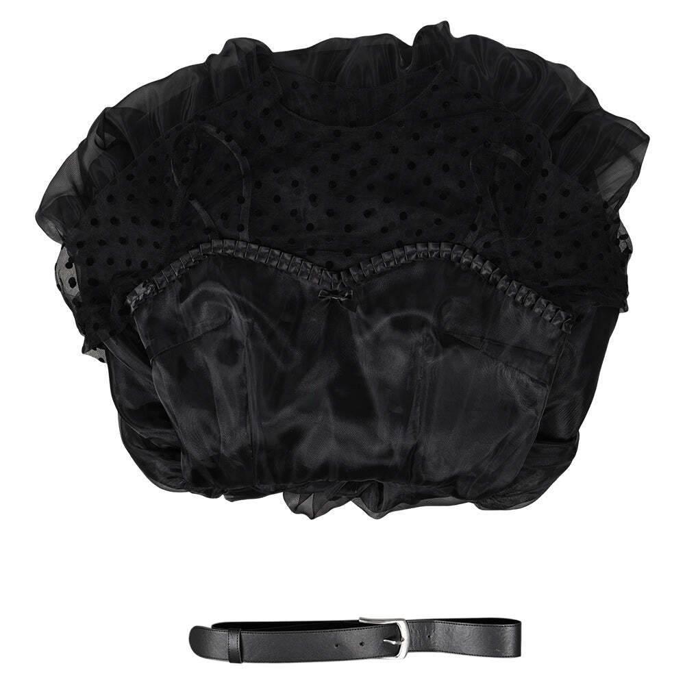 Lisa Frankenstein Misty Cosplay Costume Women Black Dress Party Carnival - Azufun