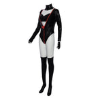 Hazbin Hotel An gel Dust Poison Cosplay Costume Black Leather Jumpsuit Party Carnival - Azufun