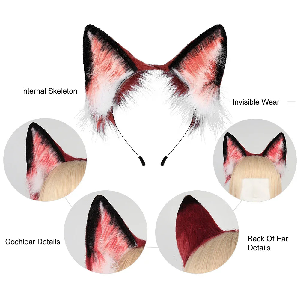 Crazy Zootopia Nick Fox Ear Headband Fox Tail Accessories