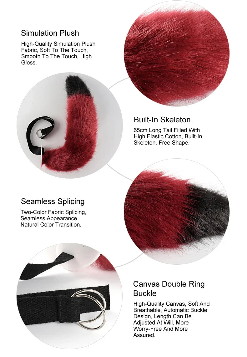 Crazy Zootopia Nick Fox Ear Headband Fox Tail Accessories