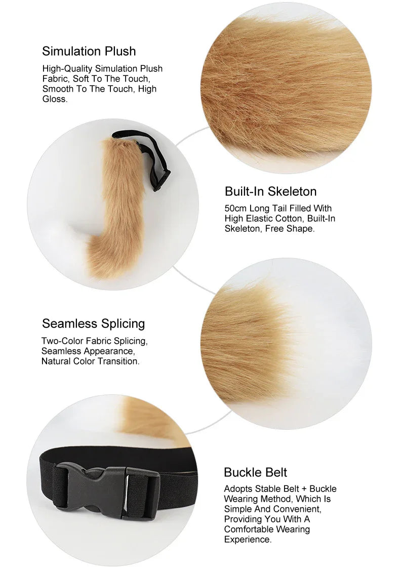 Crazy Zootopia Nick Fox Collar Headband Fox Tail Accessories