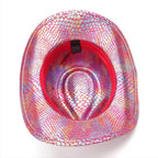 Western cowboy hat men's retro sequined Party dance - Azufun