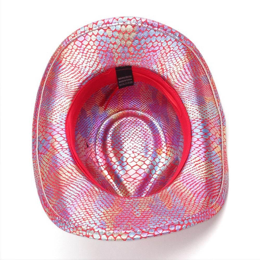 Western cowboy hat men's retro sequined Party dance - Azufun