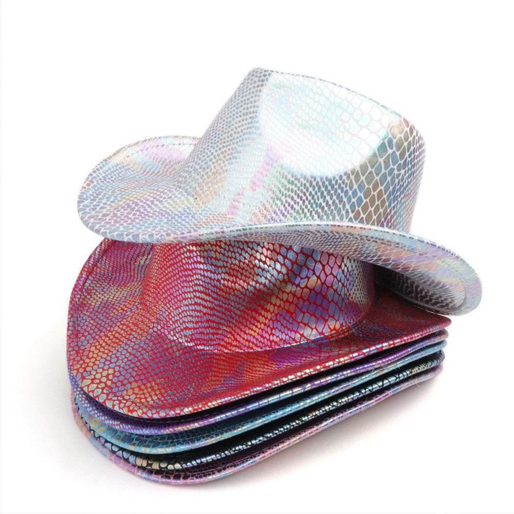 Western cowboy hat men's retro sequined Party dance - Azufun