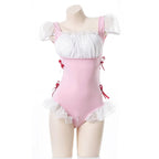 Lotus Leaf One-Piece Princess Maid Uniform Suit - Azufun
