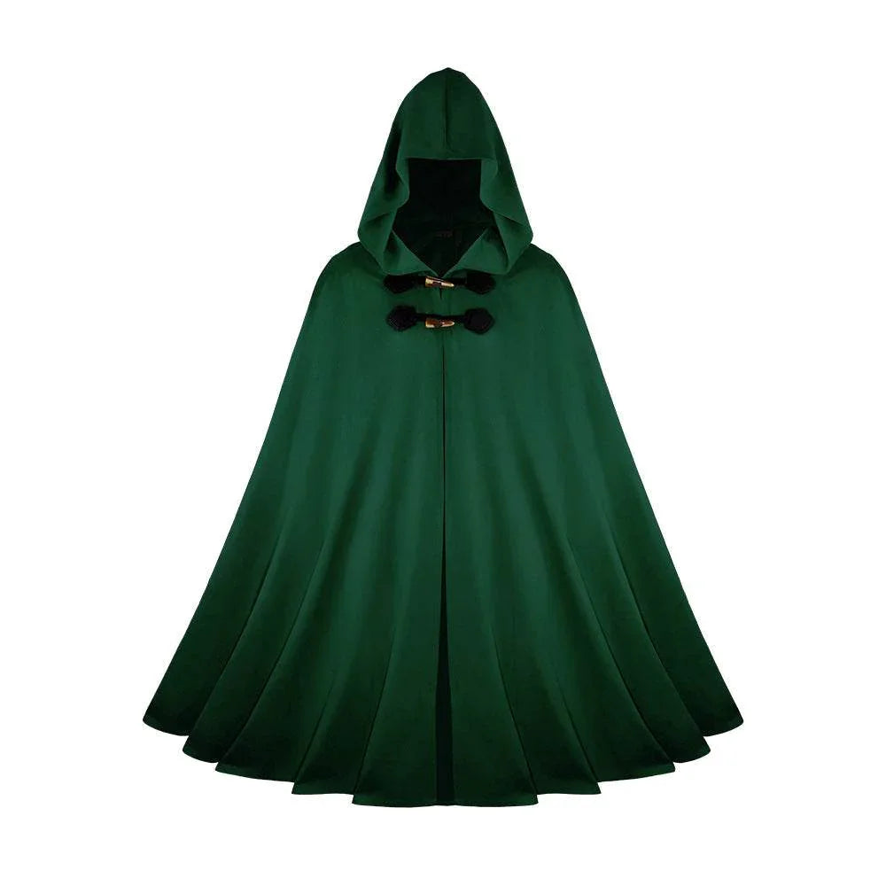 Medieval Suede Cape Halloween Retro Cloak Battle Warrior Role Play Cosplay Costume - Azufun