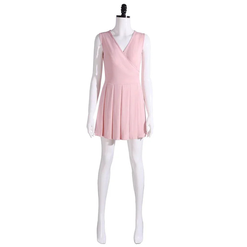 Wicked Glinda Pink Women Short Dress Outfit Carnival Cosplay Costume - Azufun