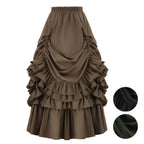 Medieval Retro Style Women's Waist Dance Skirt Dress - Azufun