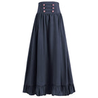 Medieval Women's Retro Style Waist Dance Skirt Dress - Azufun