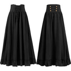 Medieval Women's Retro Style Waist Dance Skirt Dress - Azufun