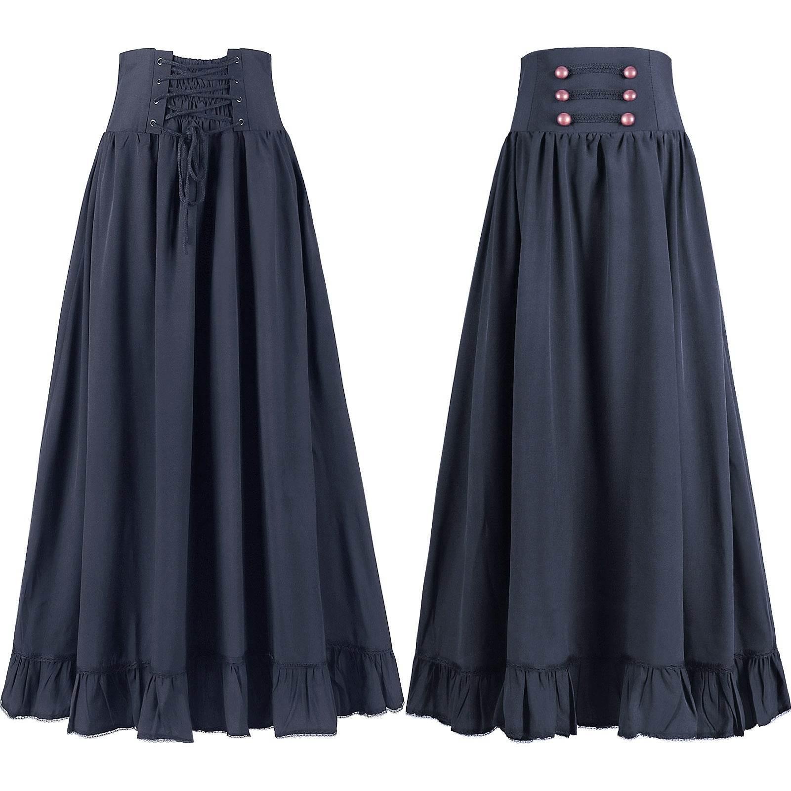 Medieval Women's Retro Style Waist Dance Skirt Dress - Azufun