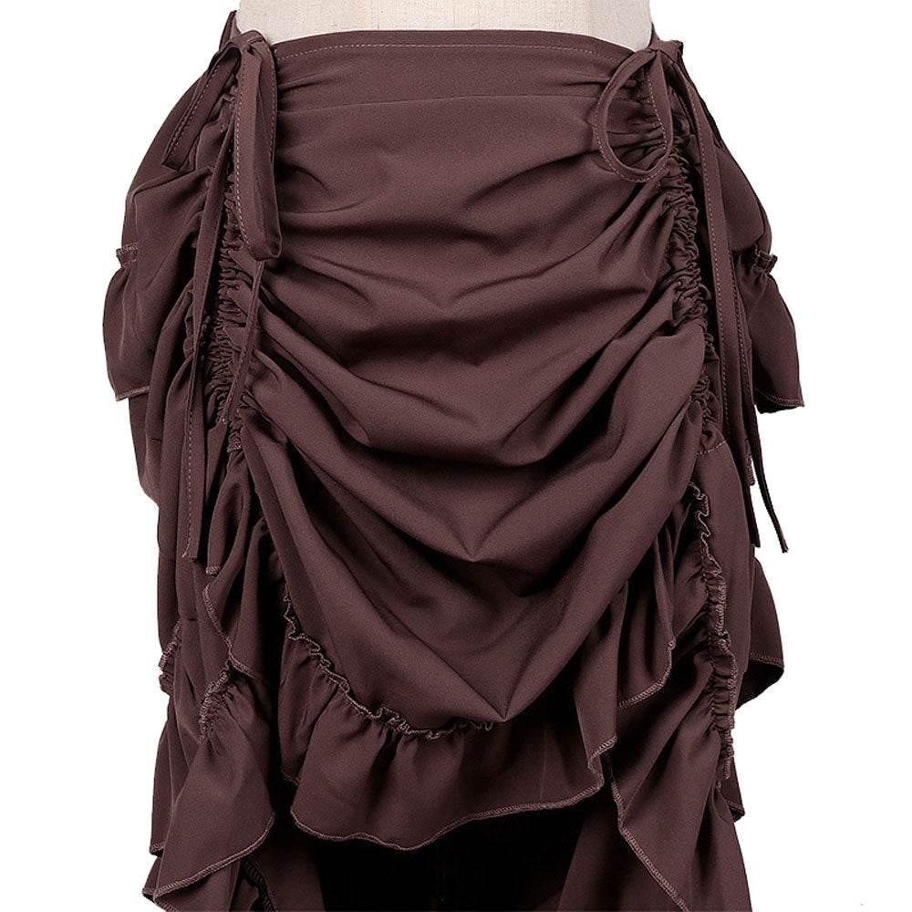 Medieval Women's Retro Style Drawstring Waist Dance Skirt Dress - Azufun