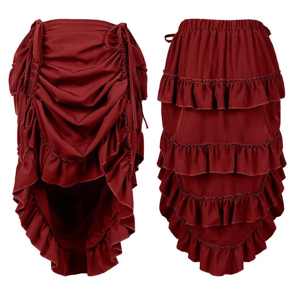 Medieval Women's Retro Style Drawstring Waist Dance Skirt Dress - Azufun
