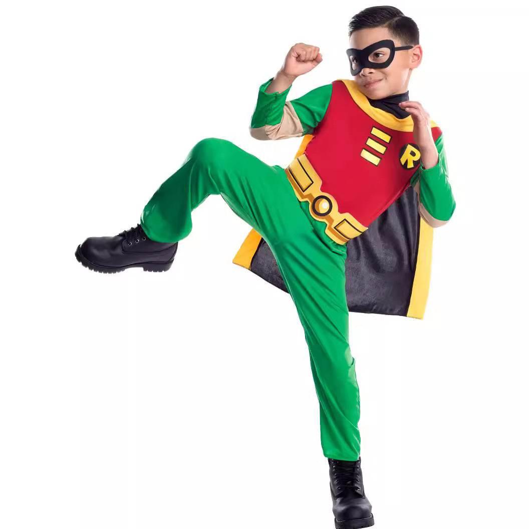 DC Teen Titans Robin Cosplay Costume Halloween For kids Child - Azufun