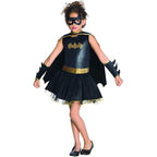 Black Bat man Costume Halloween For Kids Girl Full Set With Cape - Azufun