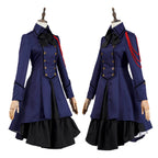 Medieval cos Renaissance gothic dress Retro bow ruffled punk cosplay skirt - Azufun