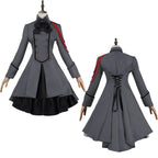 Medieval cos Renaissance gothic dress Retro bow ruffled punk cosplay skirt - Azufun