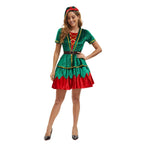 Green Christmas Party dress Costume adult couple stage costume - Azufun