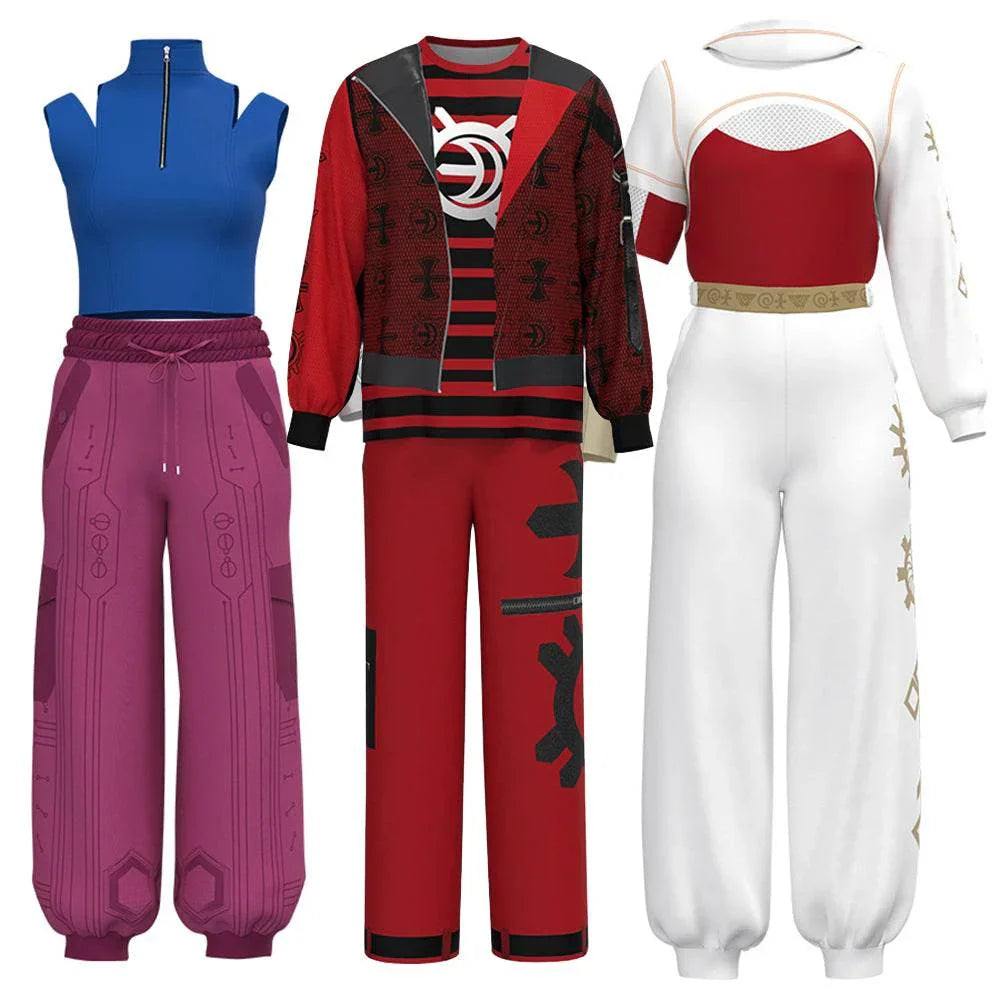 Zombies 4 Dawn of the Vampires Addison Wells Victor Nova Costume Halloween - Azufun