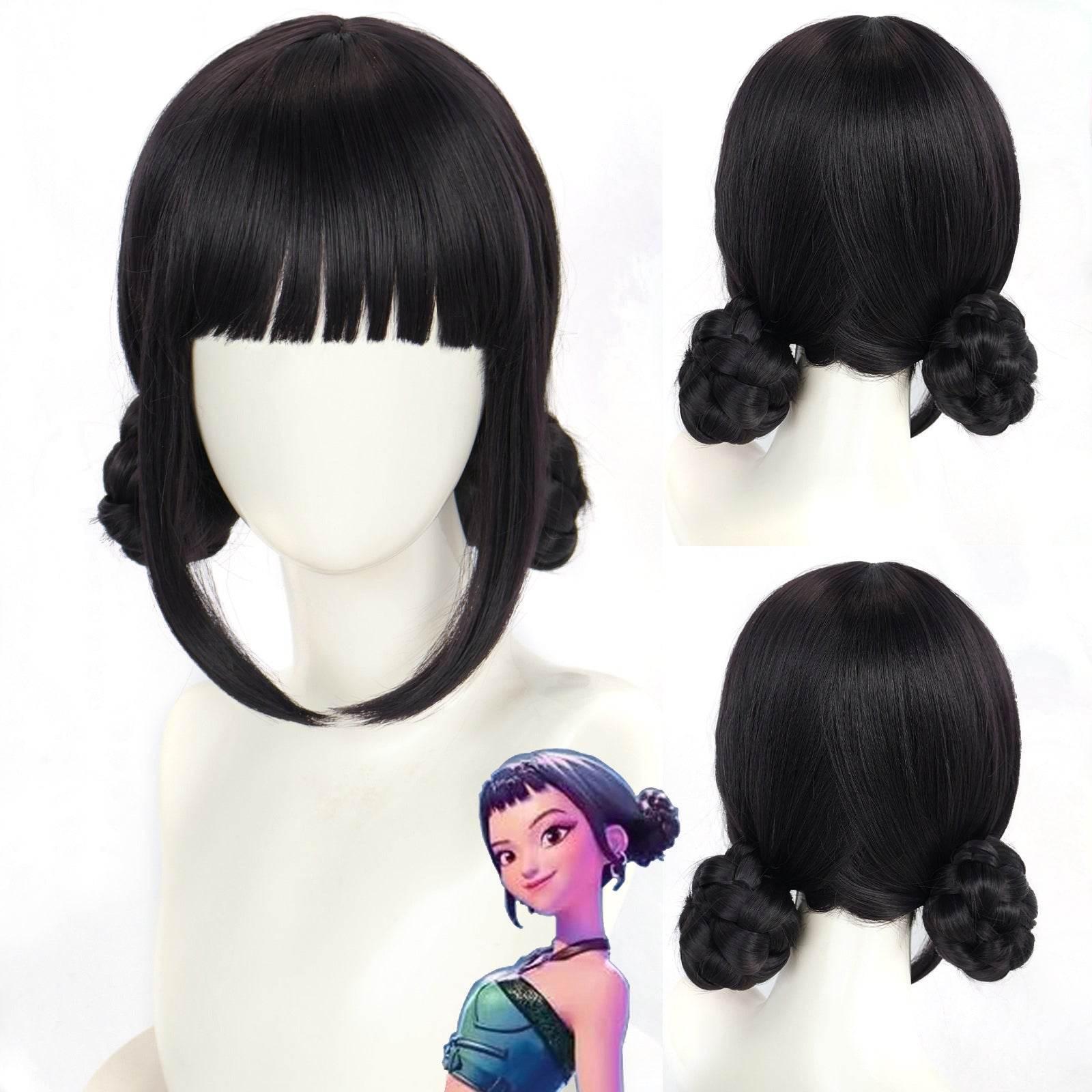 K-Pop: Demon Hunters mira Zoey rumi Cosplay Wig - Azufun