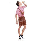 Men German Oktoberfest Outfit Beer Waiter Halloween Costume - Azufun