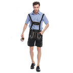 Men German Oktoberfest Outfit Beer Waiter Halloween Costume - Azufun