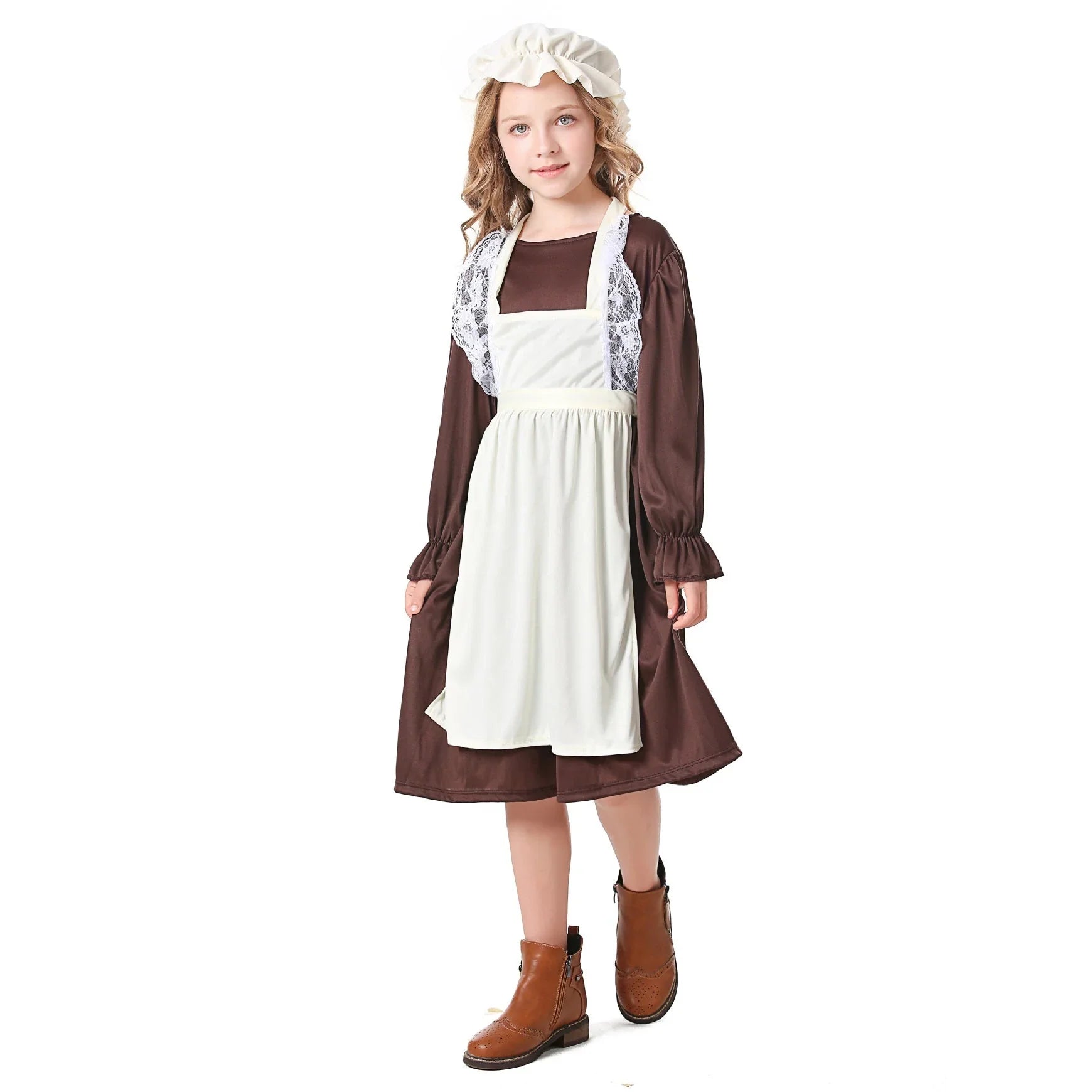 Medieval Costume For Children: European Colonial Poor Man Grandma Costume - Azufun