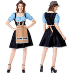 Women Oktoberfest Costume Bavarian Maid Party Dress Carnival Halloween - Azufun