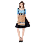 Women Oktoberfest Costume Bavarian Maid Party Dress Carnival Halloween - Azufun