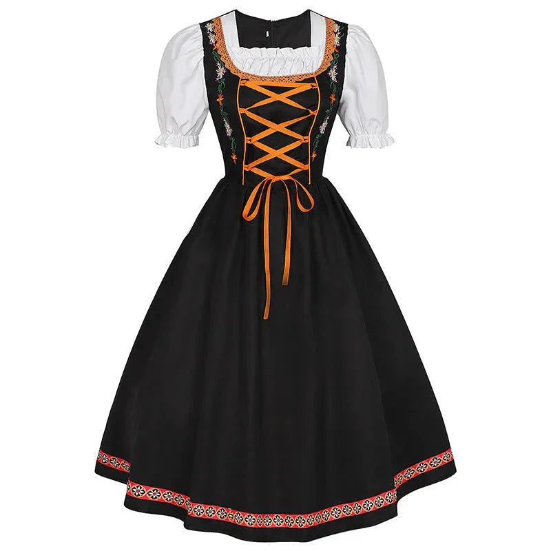 German Oktoberfest Bavarian Nation Costume Overalls Set Halloween Carnival Outfit - Azufun