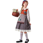 Kids The Little Match Girl Maid Costume Dress Funny Party Halloween - Azufun