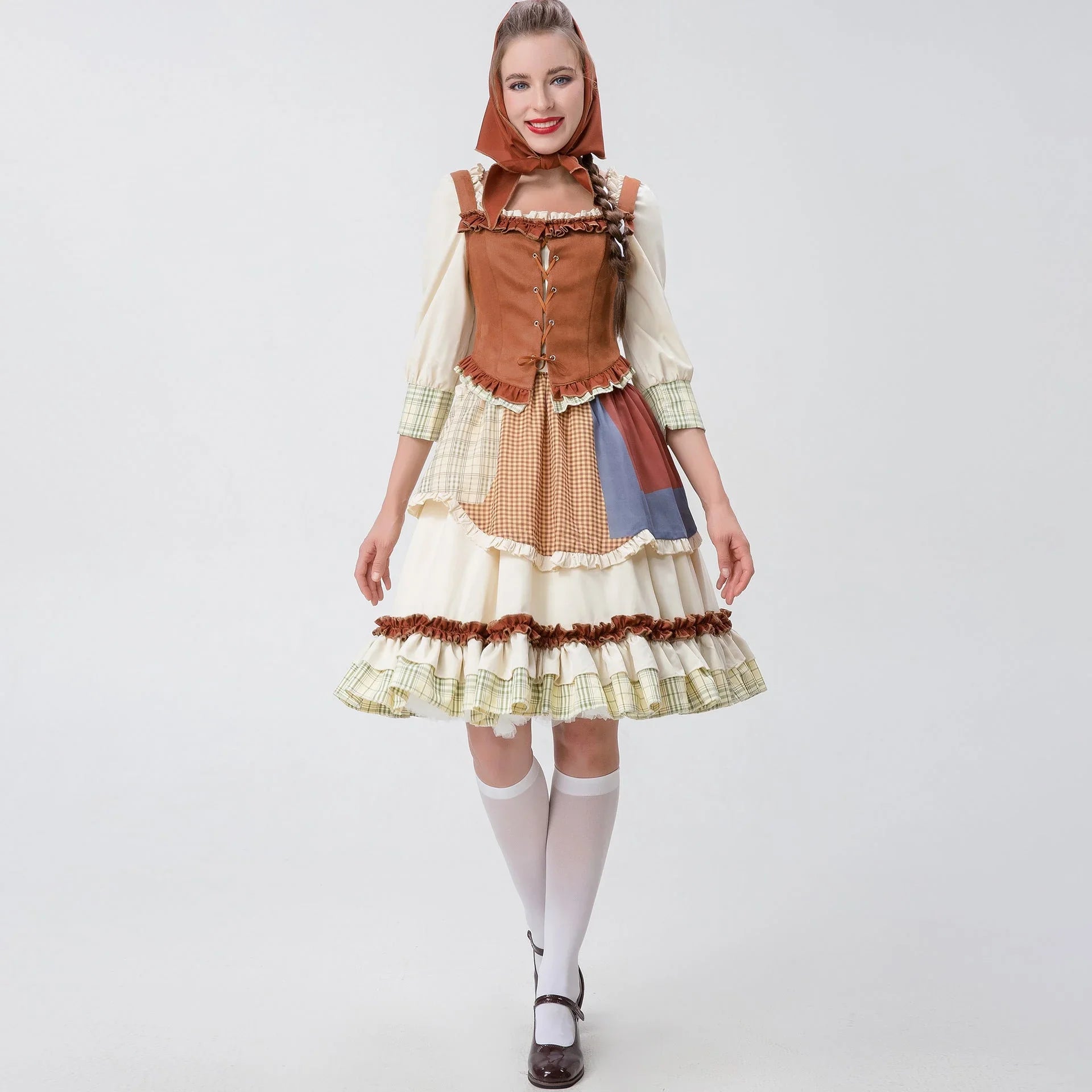 Little Red Riding Hood Halloween Dress Costume Maid Stage Suit - Azufun