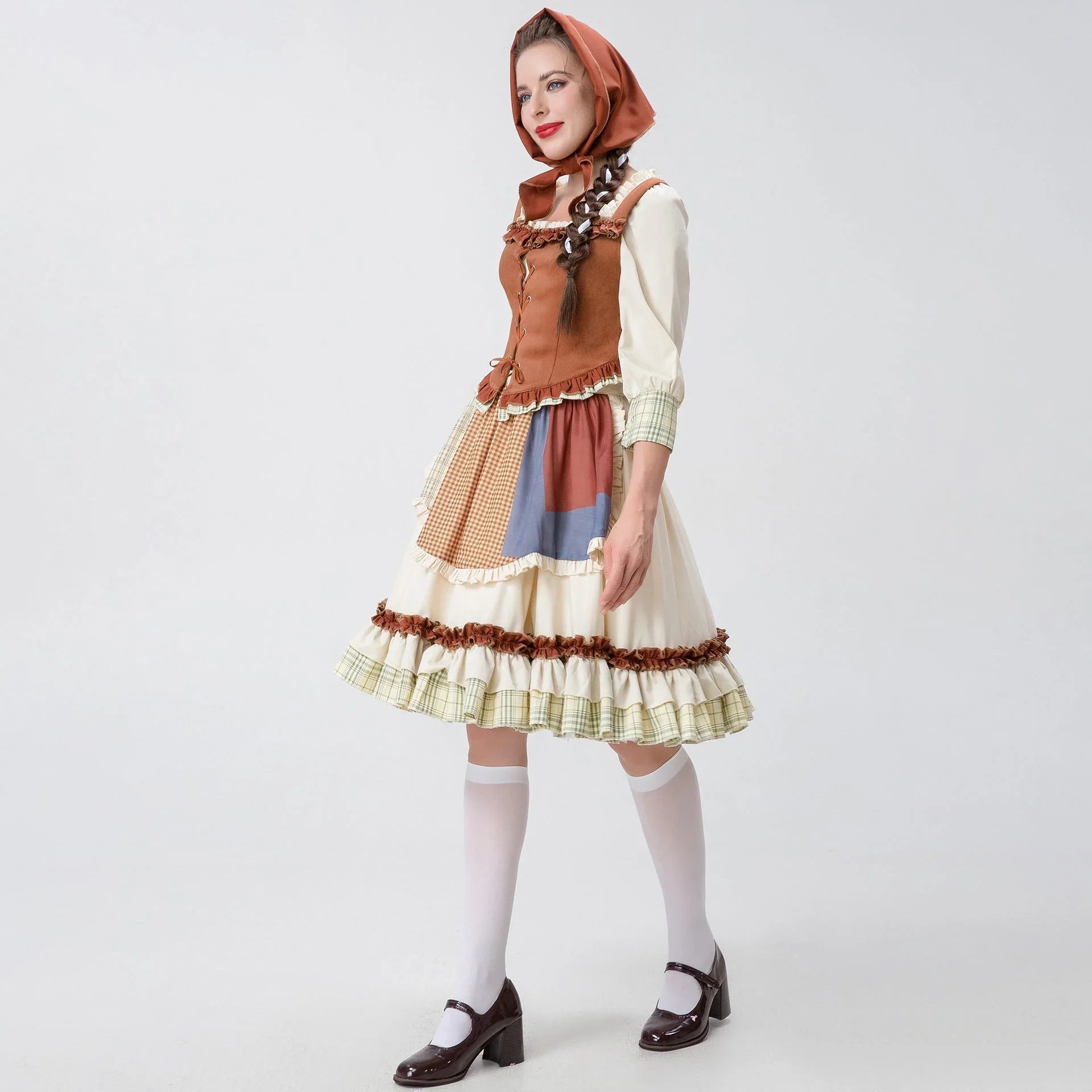 Little Red Riding Hood Halloween Dress Costume Maid Stage Suit - Azufun