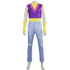 KPop Demon Hunters Mystery Soda Cosplay Costume Pop Purple Top Pants Set - Azufun