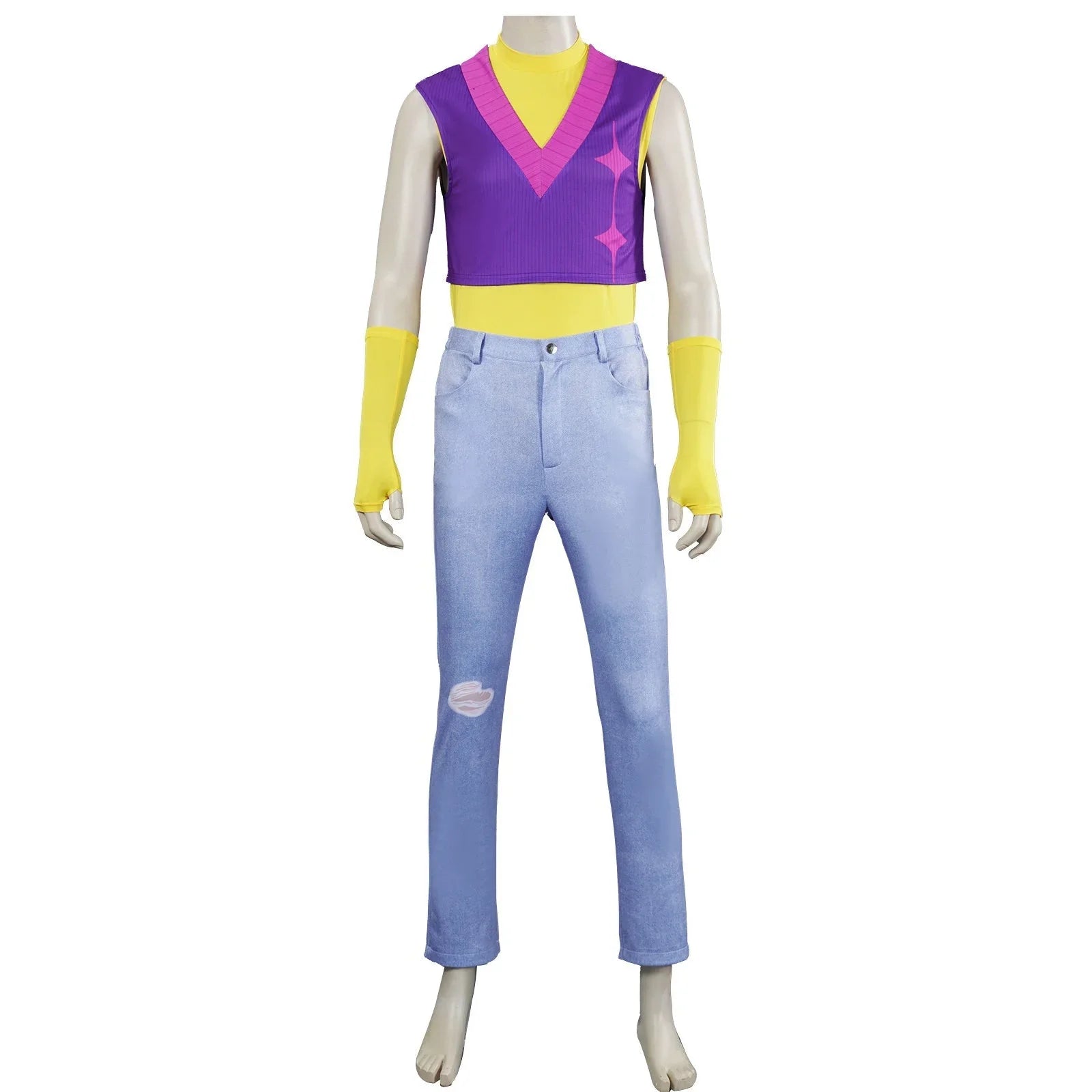 KPop Demon Hunters Mystery Soda Cosplay Costume Pop Purple Top Pants Set - Azufun