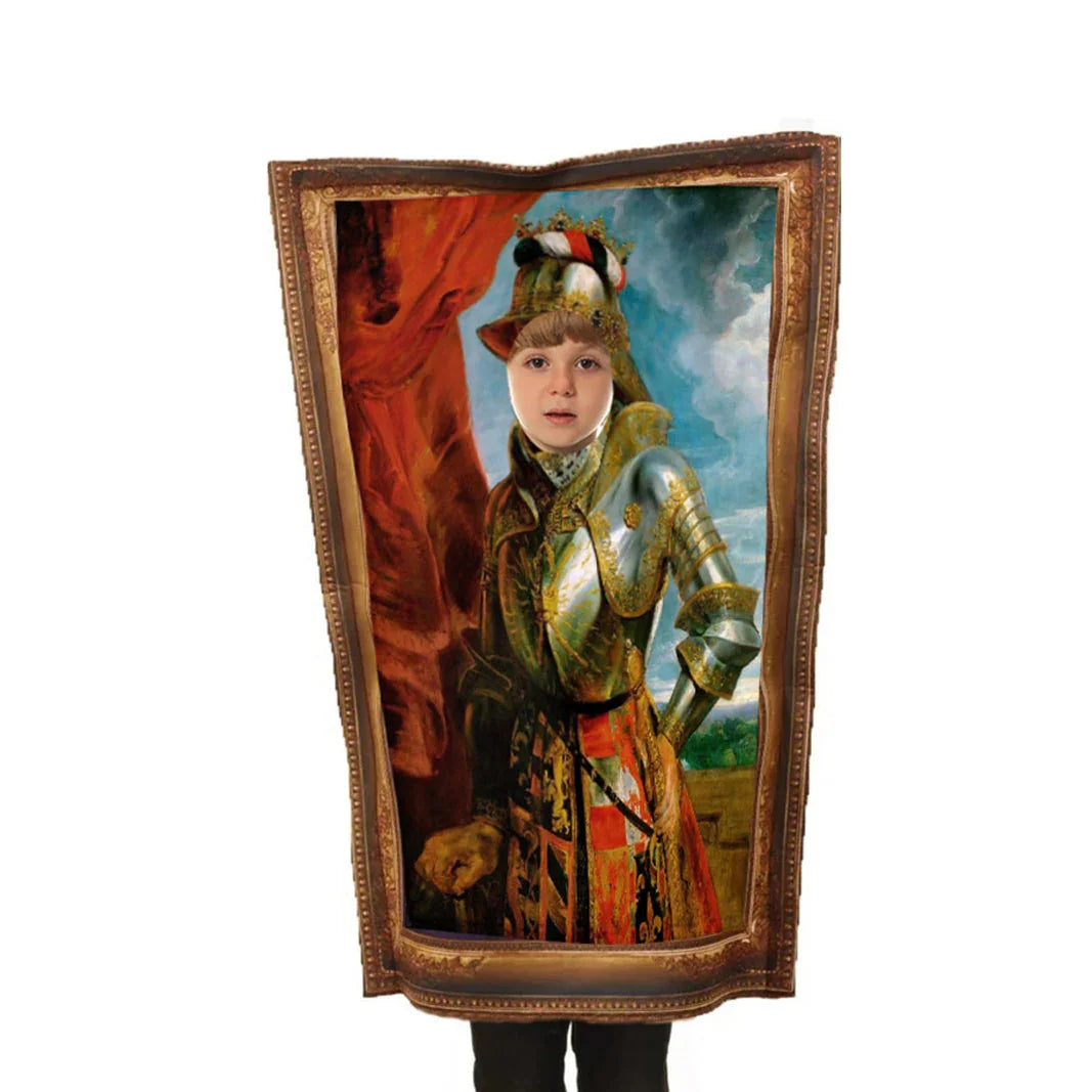 Funny spoof murals Costume Mona Lisa French girl Einstein Marie Curie King Queen Victoria Knight - Azufun