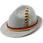 Munich beer German Alpine Panama Jazz Feather Hat Halloween - Azufun