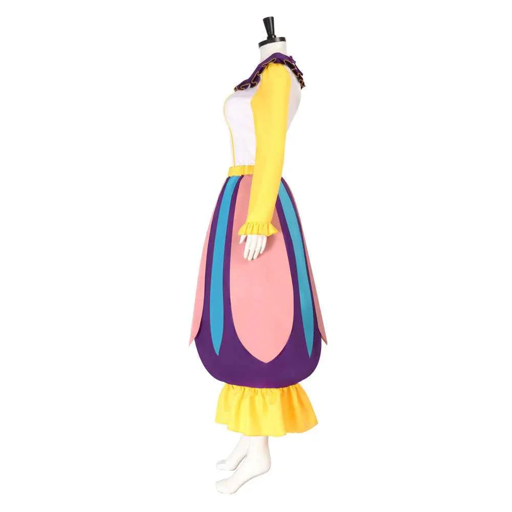 Girls Mrs. Potts Costume Hat Beauty and Beast Teapot Dress Suit Halloween