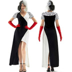 Cruella Dalmatian Dress Costume KuIra Stage Halloween