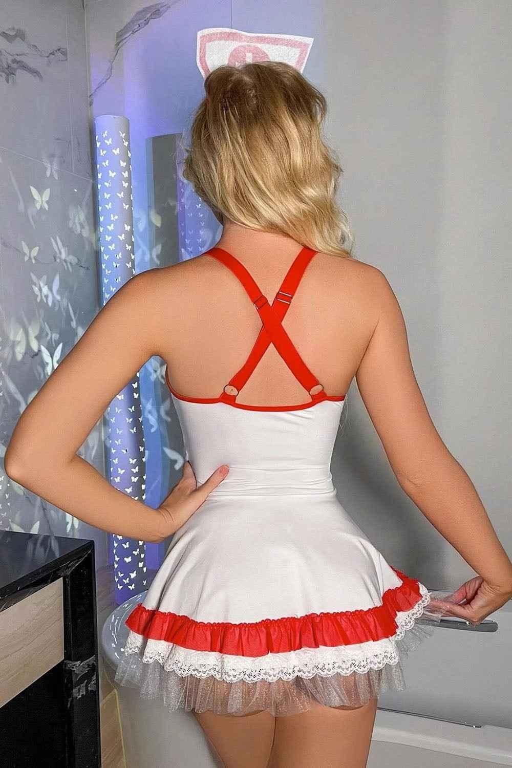 Ravishing Nurse Uniform Costume Dress