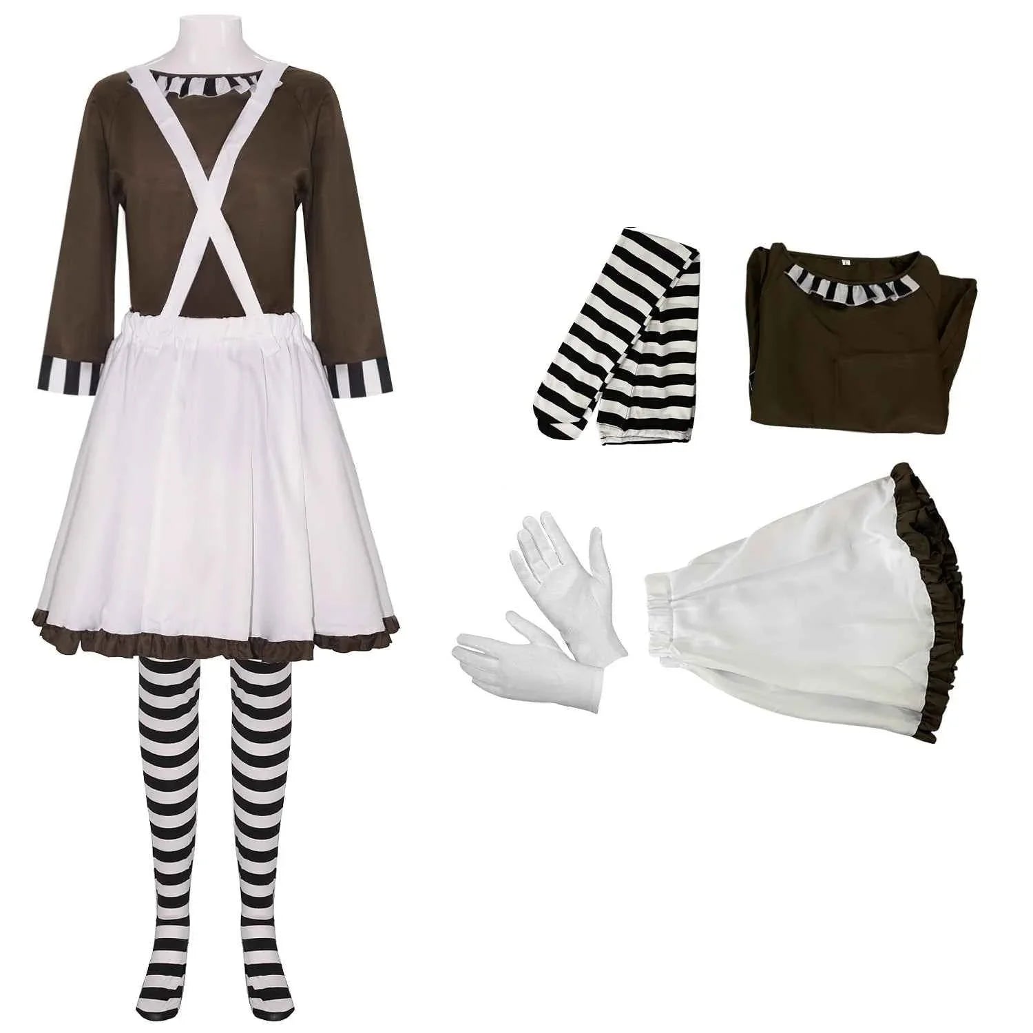 Charlie and the Chocolate Factory Clown Cosplay Costume Carnival Suit