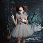 Kids Toddler Halloween Pennywise Costume Party Carnival Dress Up Circus Clown Tutu
