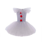 Kids Toddler Halloween Pennywise Costume Party Carnival Dress Up Circus Clown Tutu