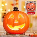 Light-Up Pumpkin Lantern Halloween Scene Decorations Fabric Items