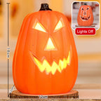 Light-Up Pumpkin Lantern Halloween Scene Decorations Fabric Items