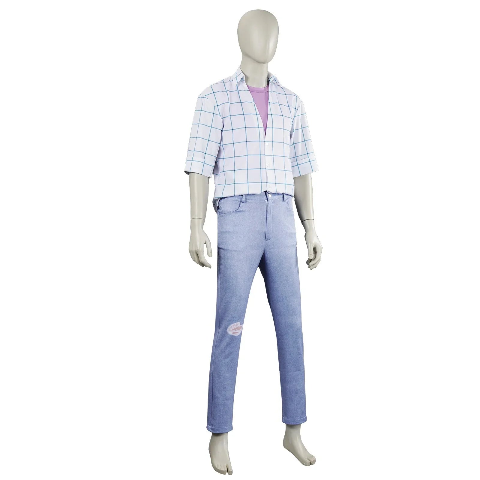 Kpop Demon Hunters Jinu Costume Plaid Shirt Halloween