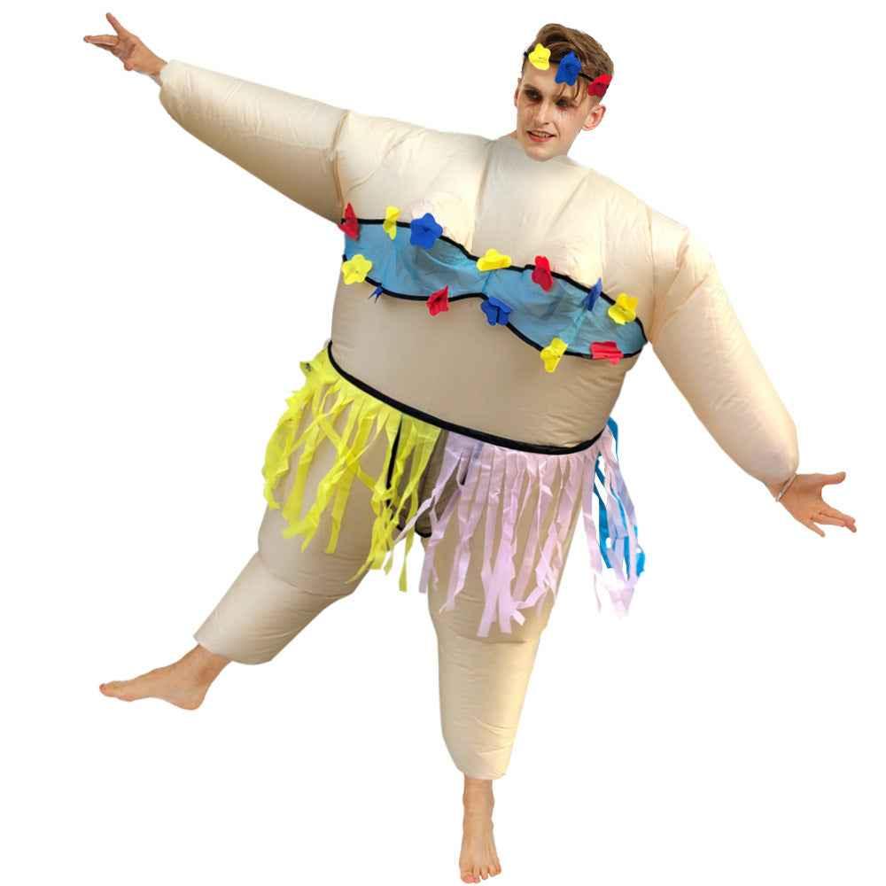 Ballerina Clown Ireland Hula funny Inflatable Costume suit Halloween