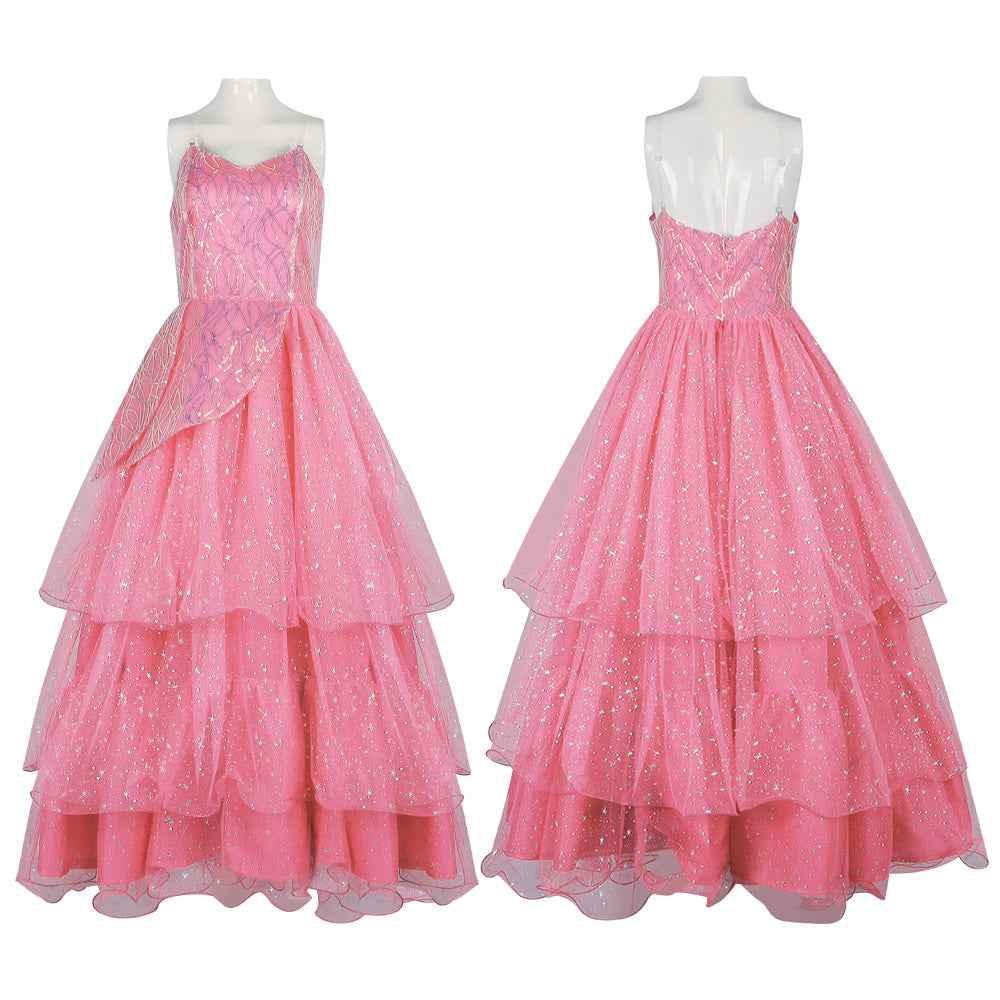 Adult Glinda Costume Deluxe Wicked Dress Cosplay Halloween
